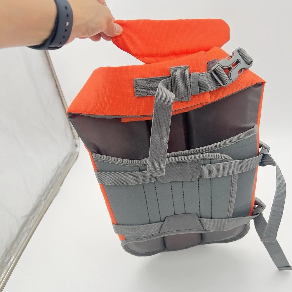 Frisco Dog Life Jacket Size Medium Orange Gray 30-55lbs Girth 21